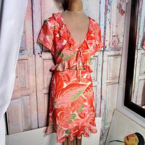 GIANNI BINI SPRING DRESS PEEK A BOO FRONT SZ L